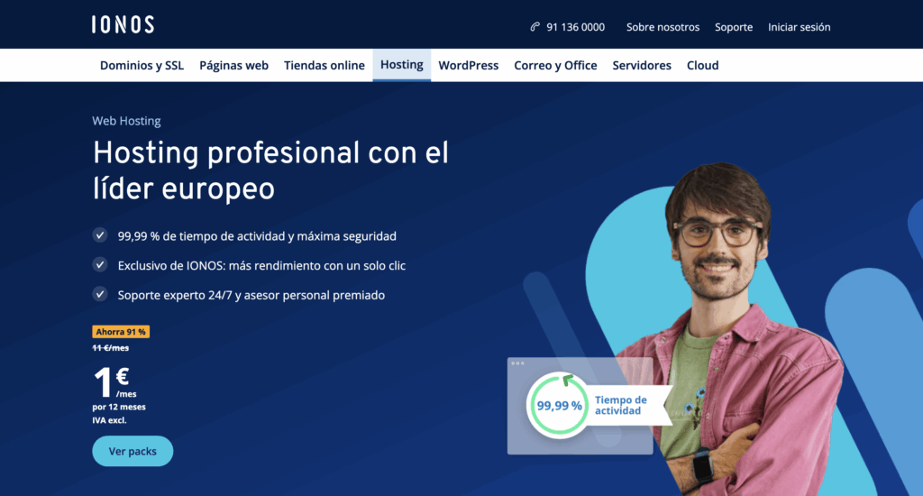 IONOS Hosting Web más barato