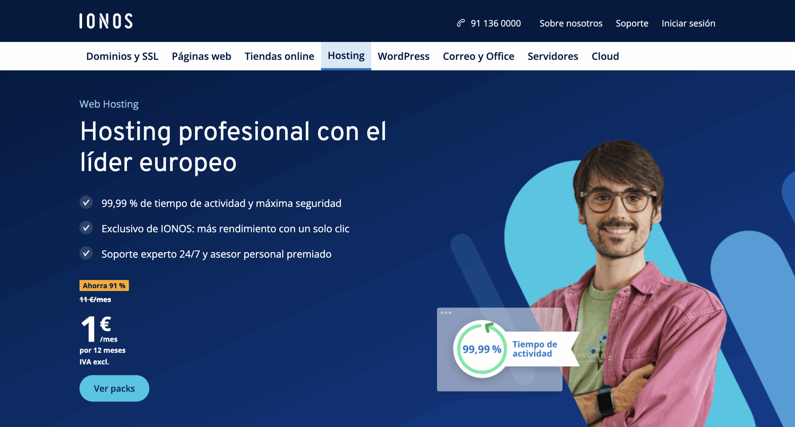 IONOS Hosting Web más barato